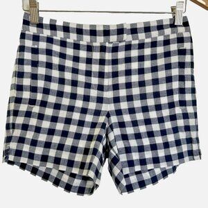 J.CREW Navy Blue Check Shorts NWT 000 XXXS